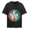 Rainbow Pentagram Tshirt Retro Style Print Casual Top