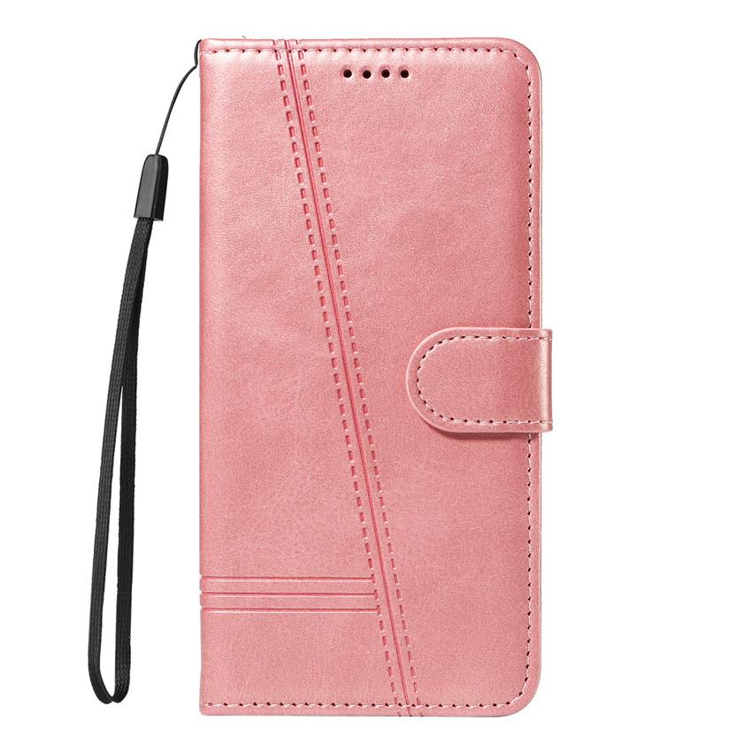 Präglad Linje Läderfodral för Xiaomi Mi 14 Ultra 14Pro 13T 12T 11T Pro 13lite 11i 10T Lite Flip Plånbok Kortfack Bok Ställ Telefon Hölster Skydd