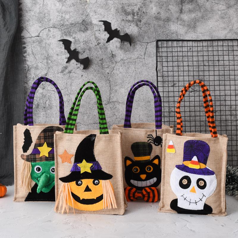 Pumpkin Halloween Non woven Handbag Candy Bag Ghost Festival Gift Bag Decoration Prop