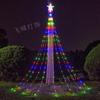 Pentagram Solar LED Waterfall String Lights for Outdoor Christmas Decoration