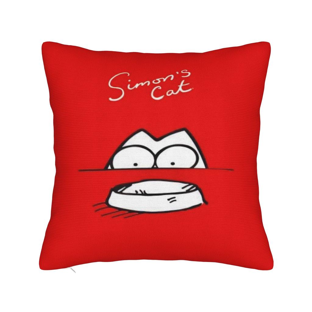 Simons Cat Pillowcase Polyester Cushion Cover Decoration Cute Cats Pillow Case Cover Home Square 45X45Cm