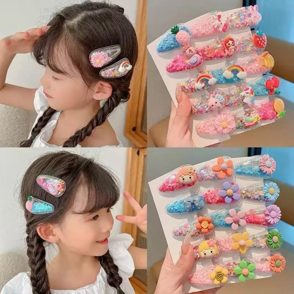 Summer Cute Cartoon Fruit Hairpin Children Girls Hair Clip Broken Hair Side Clips Bangs Clip for Little Girls Sweet Headwear New