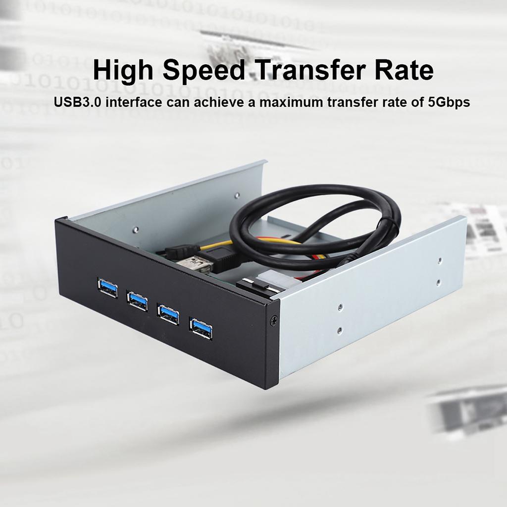 5.25 Inch 19PIN To USB3.0 CD Driver 4 Port HUB Front Panel CD ROM Expansion Mobile Rack
