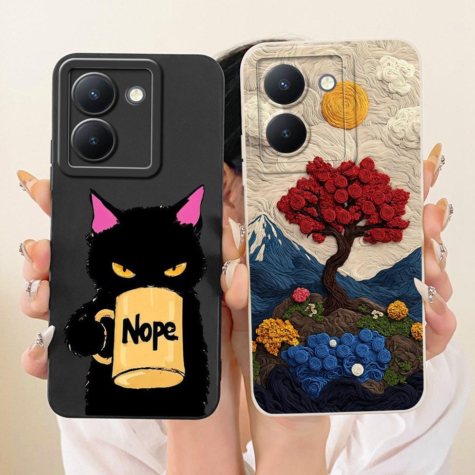 Case For Vivo Y36 4G Cover V2247 Luxury Fashion Cool Kawaii Cute Painted Silicone Phone Casing For Y36 Vivo Y 36 4G