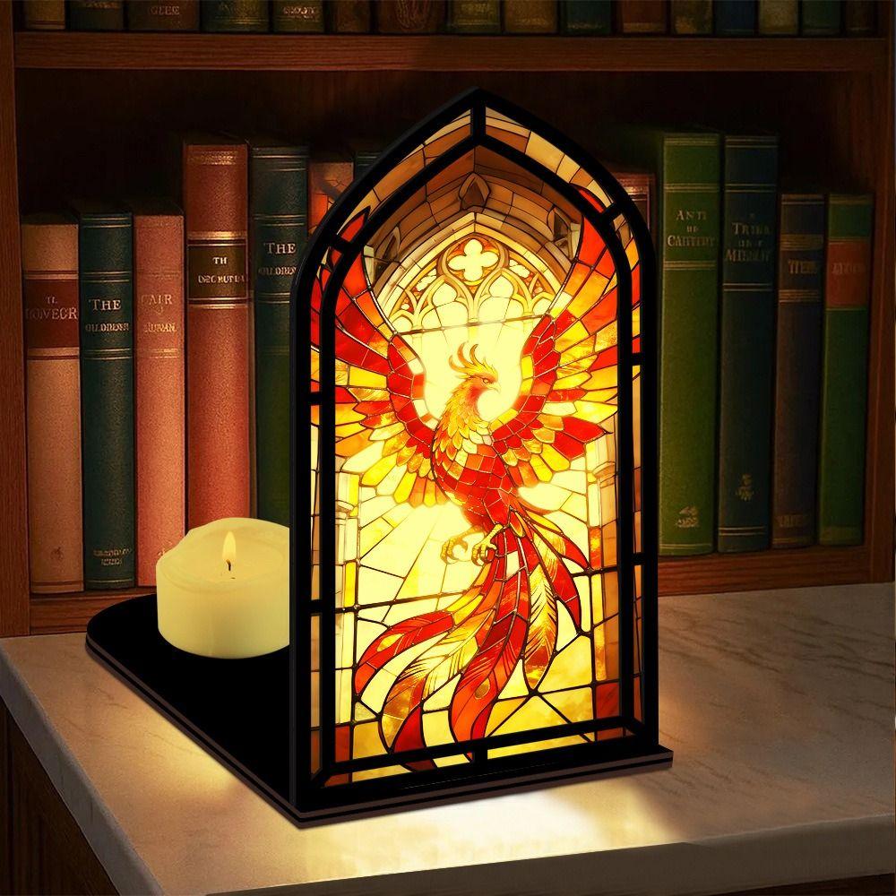 Gothic Arch Design Book Nook Multicolor Tabletop Holder Living Room
