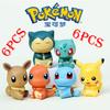 Anime Pokemon Pikachu Figures 6/8pcs Model Collection 2-5CM Pokémon Figure Toy Dolls Kawaii Girl Boy Toys Gifts Ornament