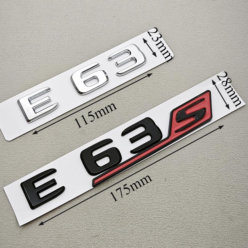 3D ABS Chrómová Čierna Auto Písmená E63 E63S Logo Znak Nálepka Auto Kufor Znaky pre Mercedes Benz E63 E63S W213 Príslušenstvo QK0