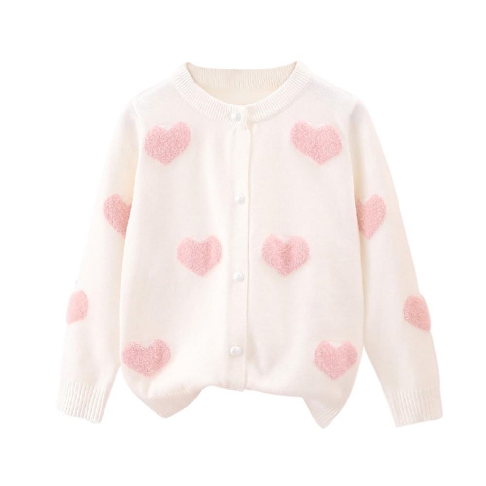 Autumn Children Girls Cardigan Sweaters Kids Knitted Sweater Long Sleeve Cute Outwear Coat For Toddler