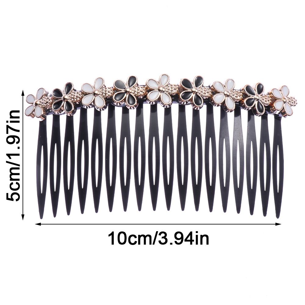 20 Teeth Girls Hairband Headwear Inserted Hair Comb Bangs Hairpins Hair Clip Rhinestone Buttons
