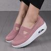 Mesh Breathable Sloping Heel Thick Sole Air Cushion Shoes for Women