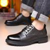 Men's Retro Leather Low-Top Martin Boots - British Style, Soft Sole, Big Toe Cap, Casual Business Shoes for Spring & Autumn.