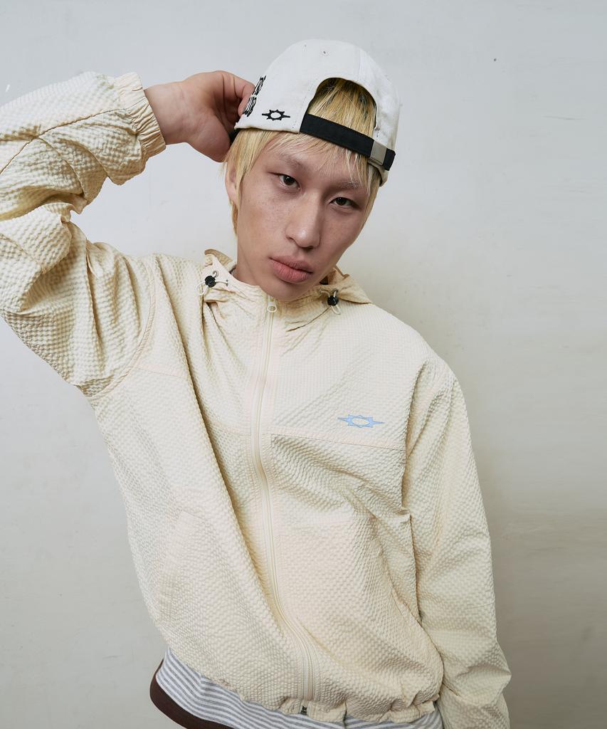Losers Club Check Seersucker Windbreaker Jacket Yellow