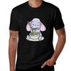 T-shirt Kawaii Elefantino che Mangia Noodles Unisex Controllo Umidità Maglietta Sportiva