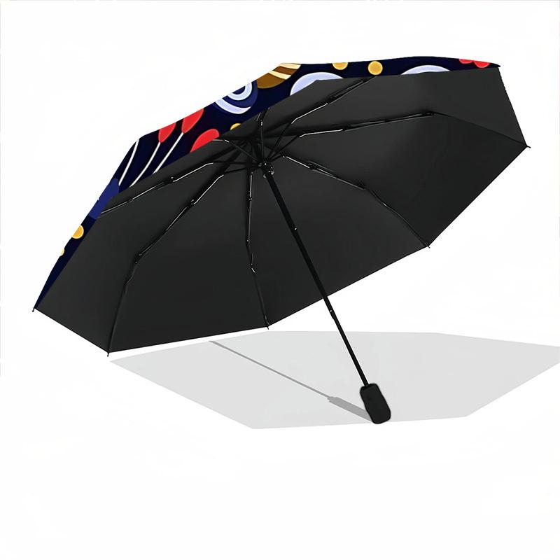 1pc Floral Whimsical Automatic Open/Close Umbrella, Windproof, Folding Compact Umbrella with Lightweight Design for Women/Men073