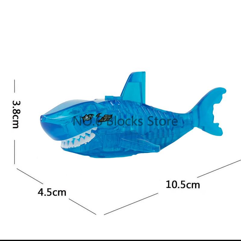 MOC Animals Building Blocks Forest Zoo Saber Toothed Tiger Bear Elk Elephant Eagle Shark Monkey Lion Mini Brick Toy Kid Gift S09
