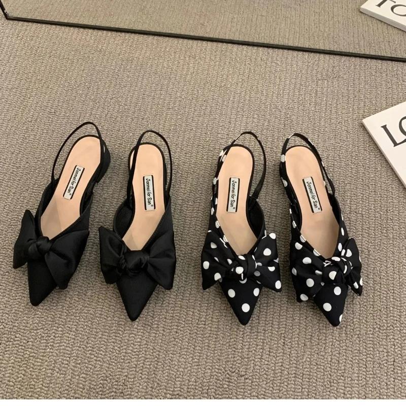 Fashion Women's Sandals Fashion Low Heels Sandals Women Shoes Elegant Pointed Straps Fashion Party Pumps Sandalias De Mujer 2025