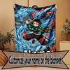 Individuelle Personalisierte Demon Slayer Druckdecke, Heimdekoration, Schlafzimmer, Sofa, Camping, Couch, Geschenke für Geburtstag Weihnachten