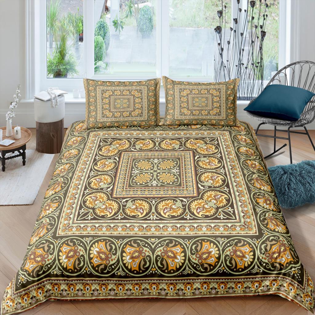 Home Living Luxury 3d Baroque Bedding Set Gold Leopard Duvet Cover Pillowcase Queen And King Eu /Us /Au /Uk Size Comforter Bedding