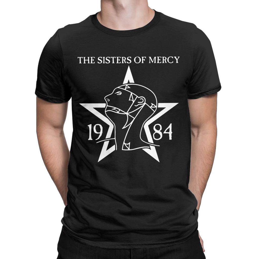 1984 The Sisters Of Mercy T Shirt Men's Cotton Vintage T-Shirt Round Neck Tees Short Sleeve Clothing New Arrival