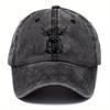 1Pack Of Cartoon Calf Print Washed Vintage Soft Top Sunshade Baseball Caps Unisex Versatile Baseball Caps