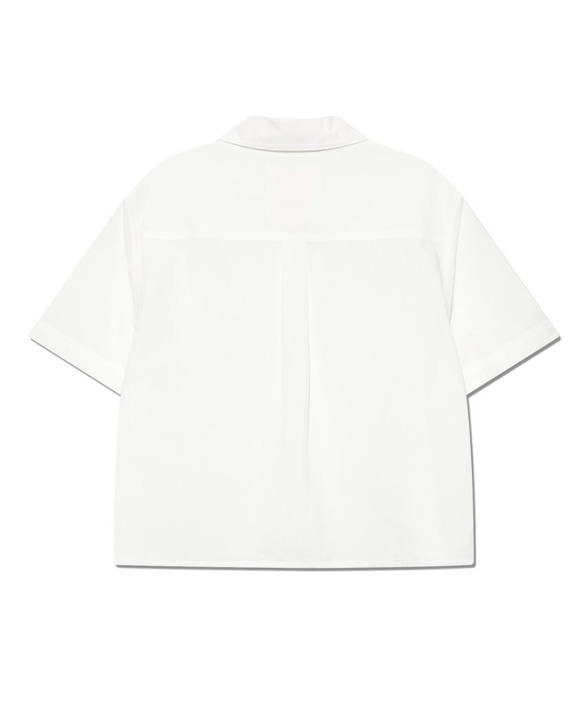 LEE Women Seersucker Two-Pocket Short Sleeve Shirt White