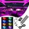 Voice-Controlled Car Atmosphere Footlight - Sensor-Activated