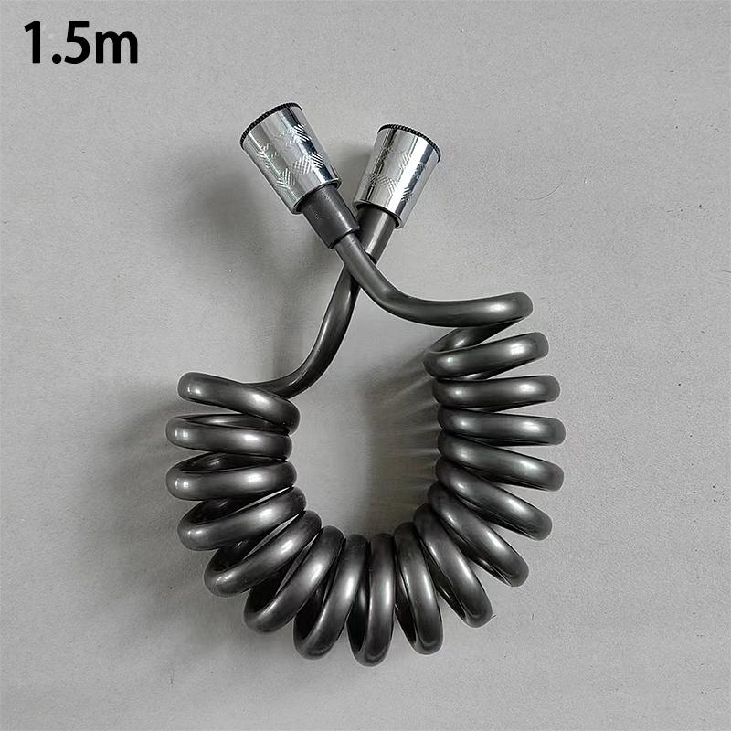 1PC Telescopic Spring Hose 1.5 Meters Long 1/2 Inch Threaded Telephone Cord Shower Hose