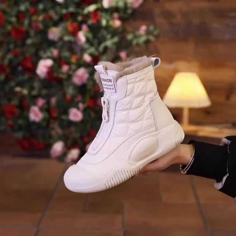 Women Winter Fur Lined Snow Boots Zipper Ankle High Top Non - Slip Warm Outdoor Boots