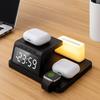 LED Display Multi Functional Desktop Charger Fast Charging Wireless Charger Clock Travel