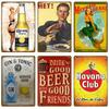 Tin Sign Plaque For Bar Pub Club Man Cave Iron Metal Sign Plate Vintage Poster Wall Art Decoration Cold Beer Painting Home Decor