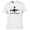 Ar15 Rifle Gun Pro Guns T Shirt 2nd Bar Venha E Pegue Unisexgas Compridas Tee Presente Novo