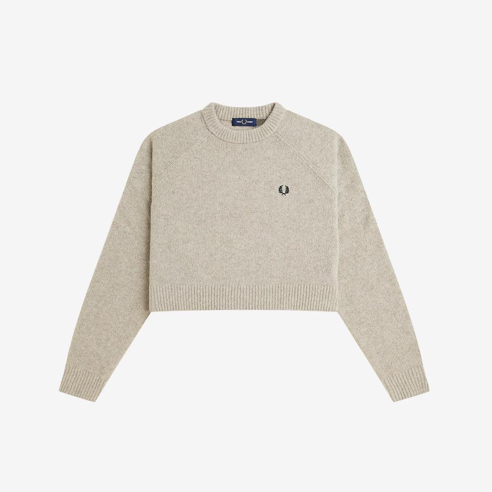 Fred Perry [Womens] Crop Textured Knit - Warm Oat Malle Afpf2531115-Z45