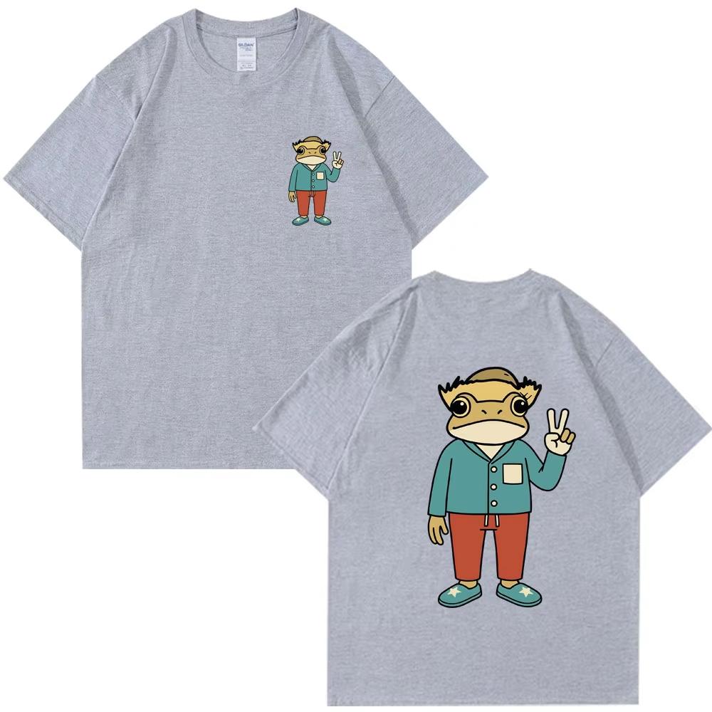 Bad Bunny Debi Tirar Mas Fotos DTMF Tshirts Cartoon Frog Fashion Unisex Women High Quality T Shirts Cotton Oversized Fans T Shirts
