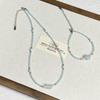 Blue Cat's Eye Freshwater Pearl Necklace - Women's Light Luxury Beaded Clavicle Chain