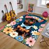 Crystal Velvet Puppy Printed Area Rug Carpet for Bedroom, Living Room, Home Office Decor, Rugs Mat, Fashion Mat Rug for Bedside A52