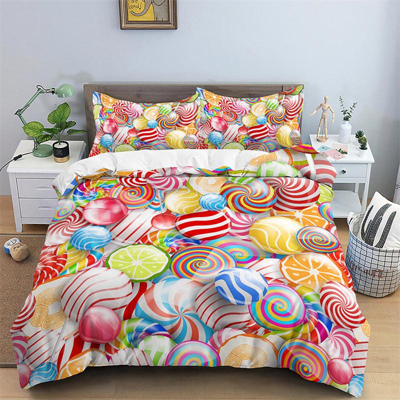 Hamburger Bedding Set Snack Pattern Duvet Cover Twin King For Boys Adults Decor Microfiber 3D Donut Quilt Cover With Pillowcases