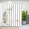 Stones And White Lotus In Water Shower Curtain Zen SPA White Bathroom Waterproof Extra Long Polyester Fabric for Bathtub Decor