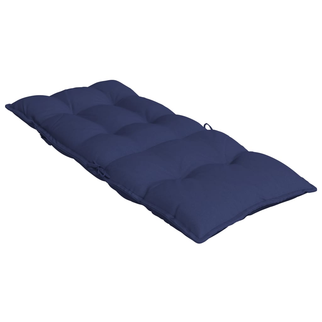 High Back Seat Cushions 6 pcs Navy Blue Oxford Fabric