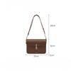 Cowhide Small Square Bag Women's Genuine Leather Shoulder Bag Fashion Women's Crossbody Underarm Bag,