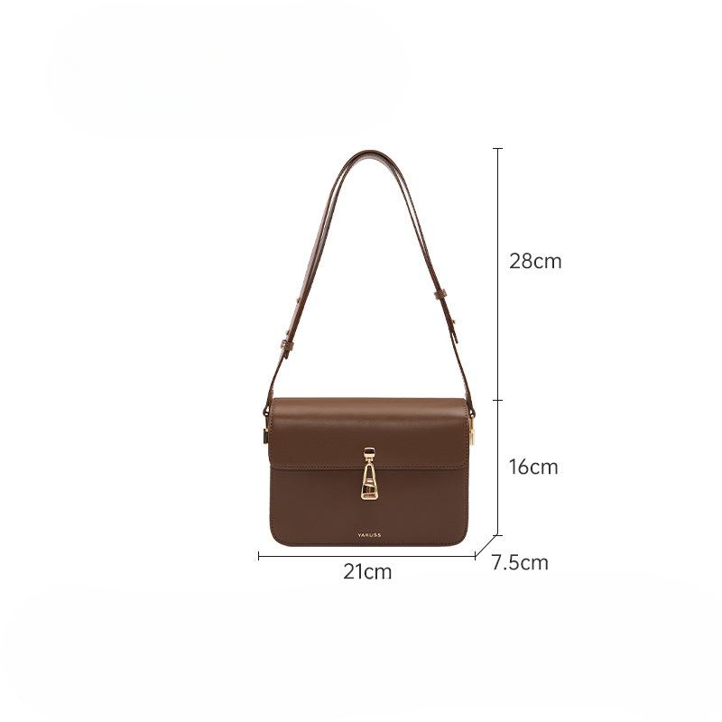 Cowhide Small Square Bag Women's Genuine Leather Shoulder Bag Fashion Women's Crossbody Underarm Bag,