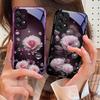 Daggdroppe Blomma Vit För Samsung Galaxy S10 4G S20 11E 30 S21 21Fe 22 S24 Pro S23 Ultra 5G S8 S9 Härdat Glas Mobilskal
