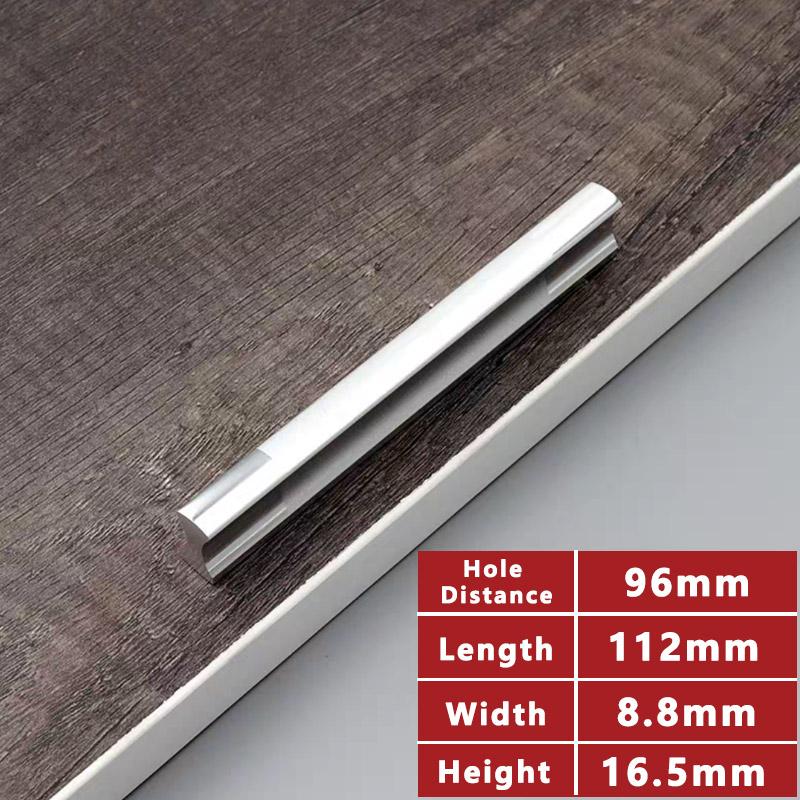 WV Kitchen Cabinet Handles and Pulls Black Silver Dressers Closet Furniture Door Handles Aluminum Drawer and Knobs Hardwares
