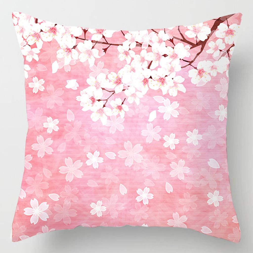 Cherry Blossom Pillowcase Wedding Party Decoration Birthday Gift Living Room Sofa Chair Bed Cushion Cover Couple Home