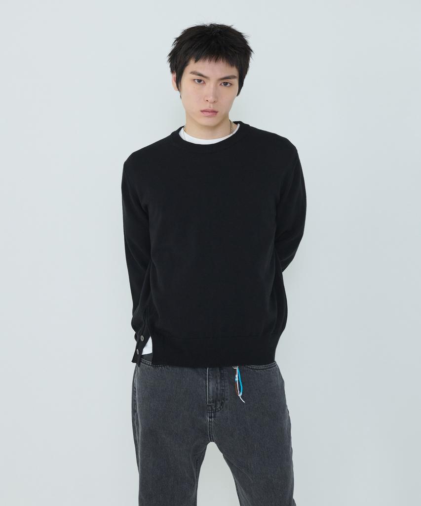 Deossingindeeodeeo Composed Slit Knit Black