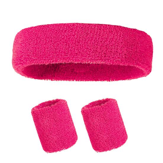 Sweatband Set Sports Headband Wristband Set Terry Cloth Tennis Gymnastics Wristband Athletic Sweat Headband for Men Women