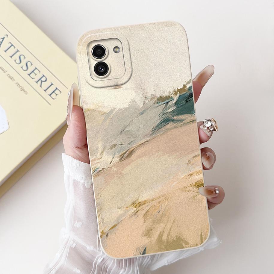 For Samsung Galaxy A03 Case SM-A035F Silicone Cover Popular Flower Lens Protective Bumper For Samsung A03 4G A 03 GalaxyA03 Capa