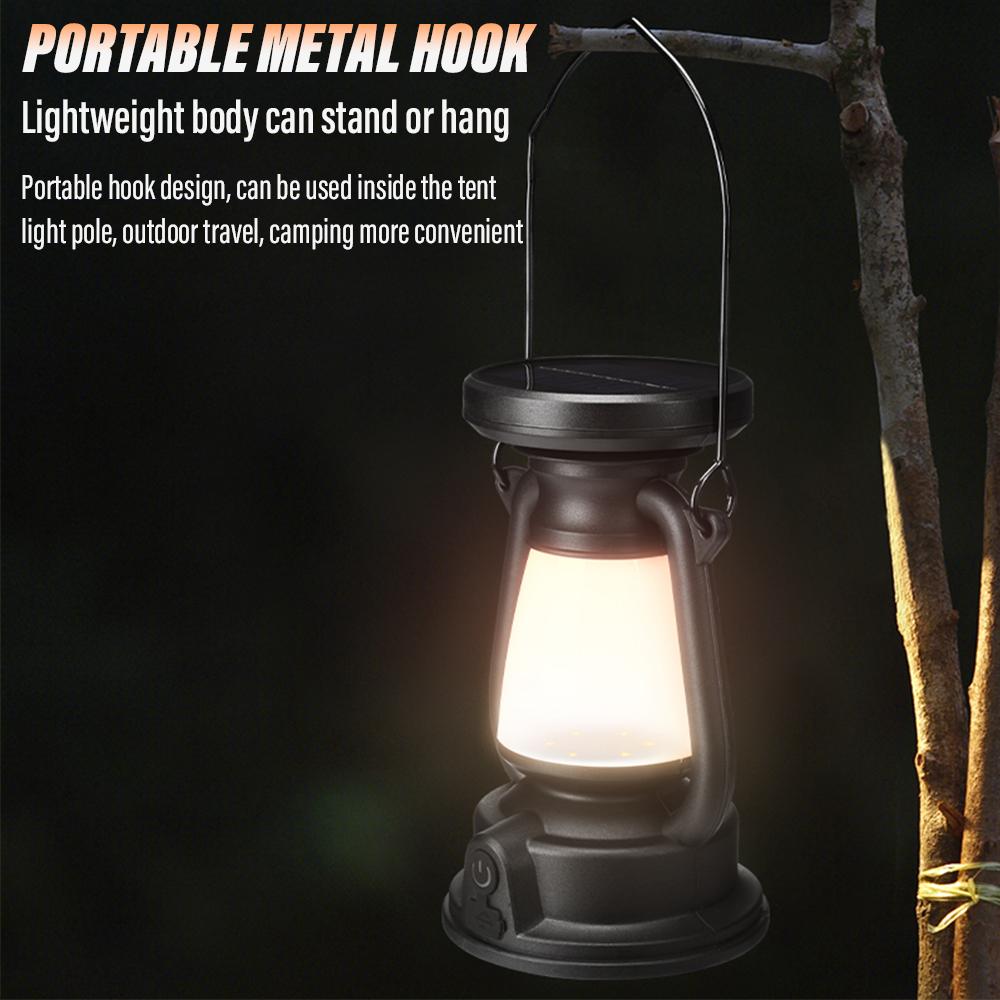 Solar Camping Lights Ambient Light, Vintage Horse Lamp, LED Table Lamp, Picnic Hanging Lantern, Outdoor Decorative Retro Lantern