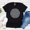 Seed of Life TShirt Flower of Life T Shirt Floral Tshirt Unisex Tshirt Short Sleeve Graphic T Shirts Unisex Women Casual Tops Tee