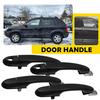 Fits For 05-09 Hyundai Tucson Set of 4 Exterior Outside Outer Door Handle Black
