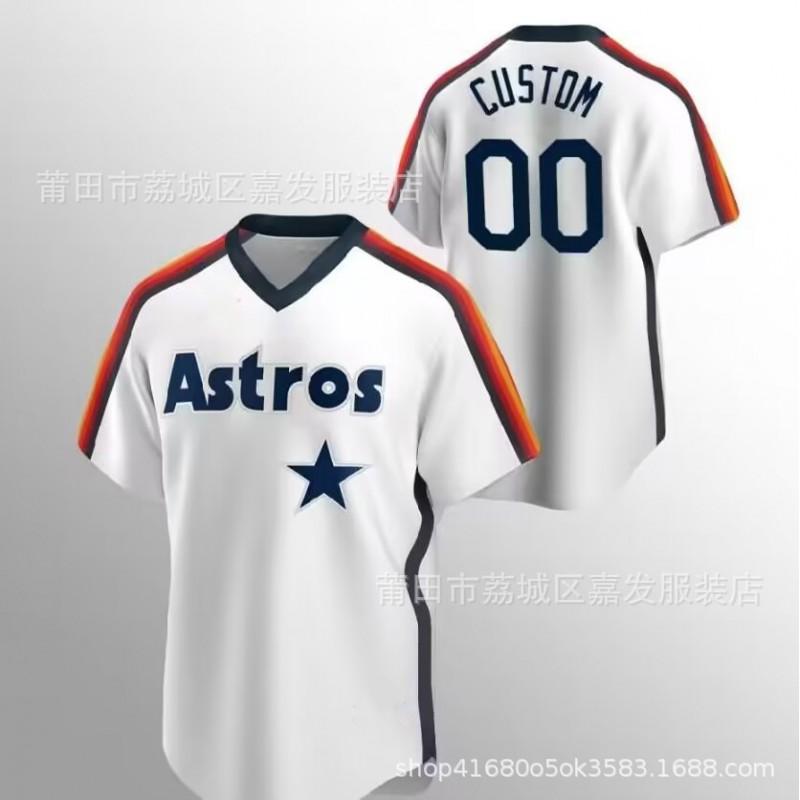 Camiseta de Béisbol de Algodón para Hombre Manga Corta Bordada Tema Espacial Top Unisex